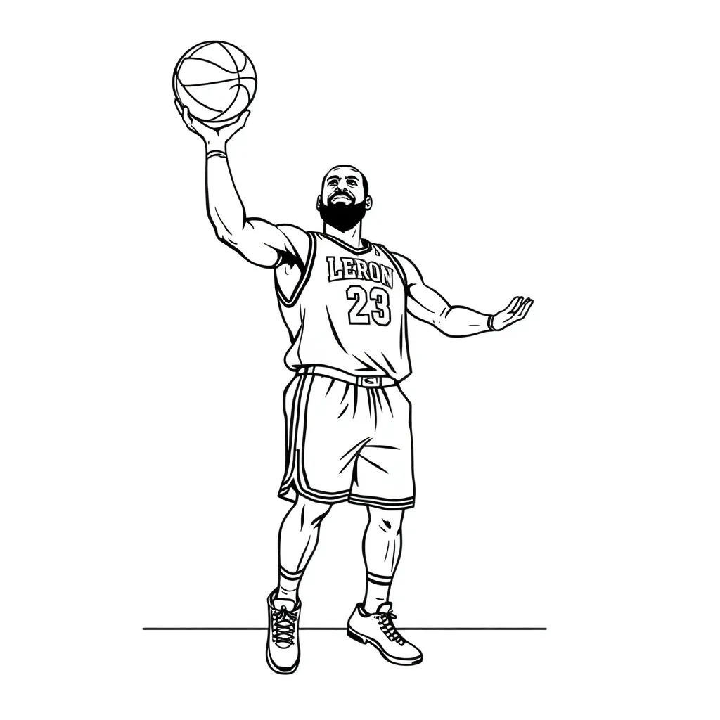 LeBron coloring page