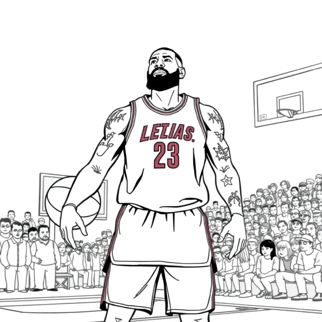 LeBron coloring page