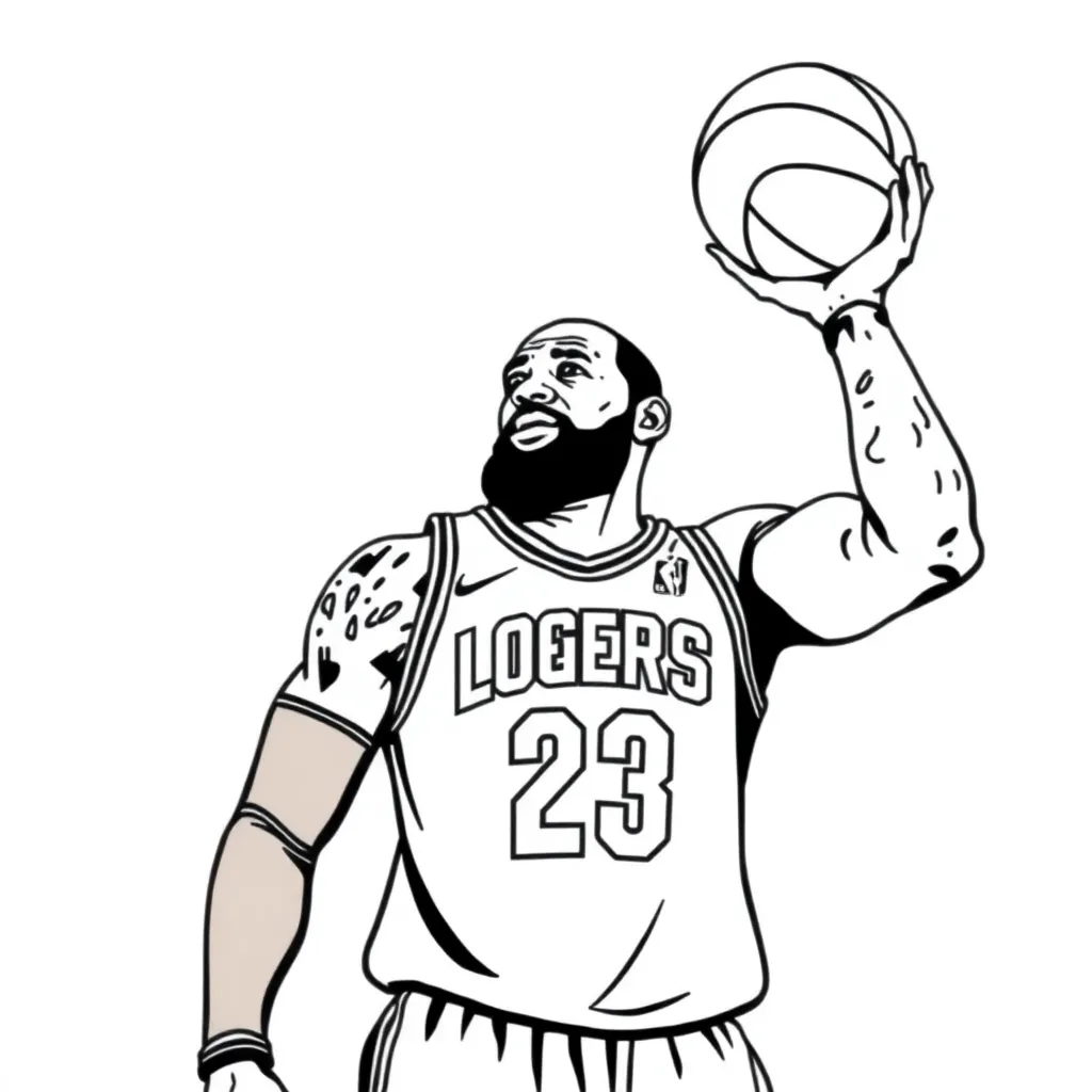 LeBron coloring page