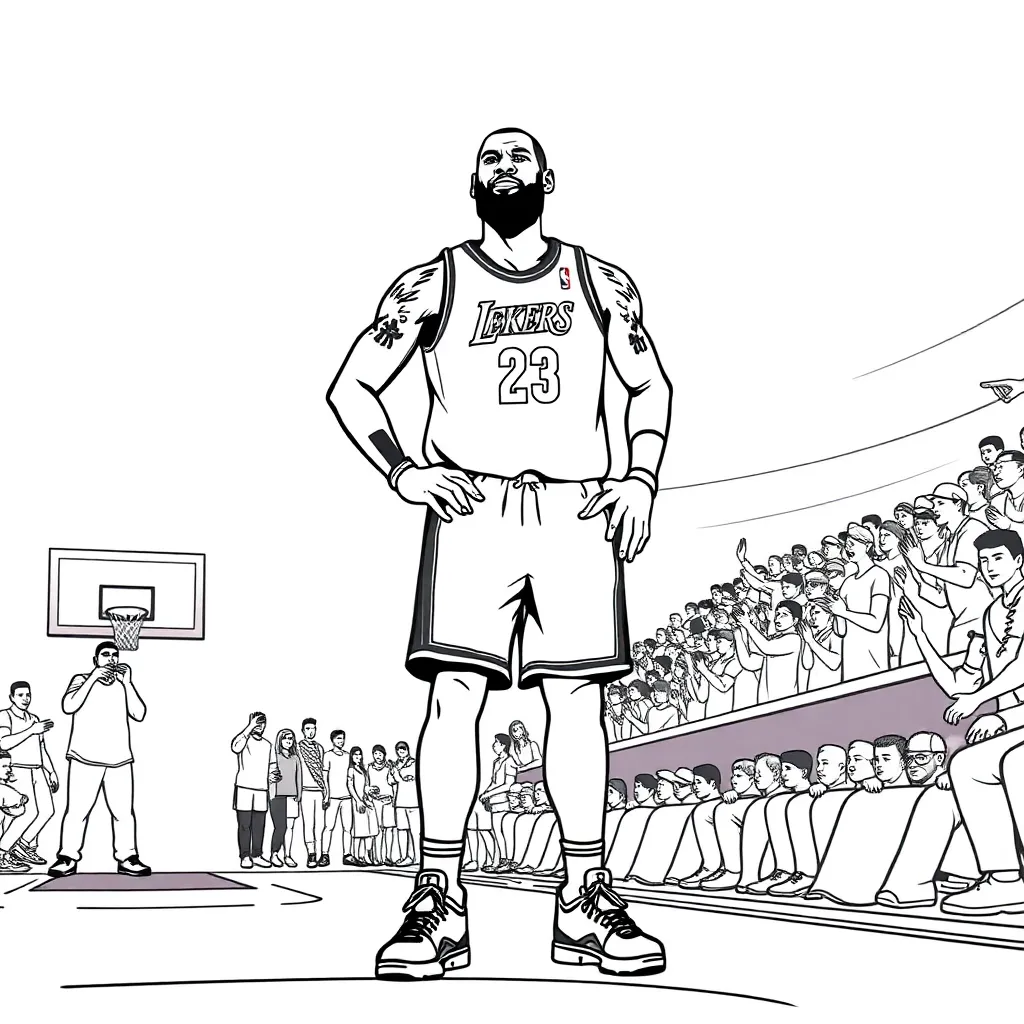 LeBron coloring page