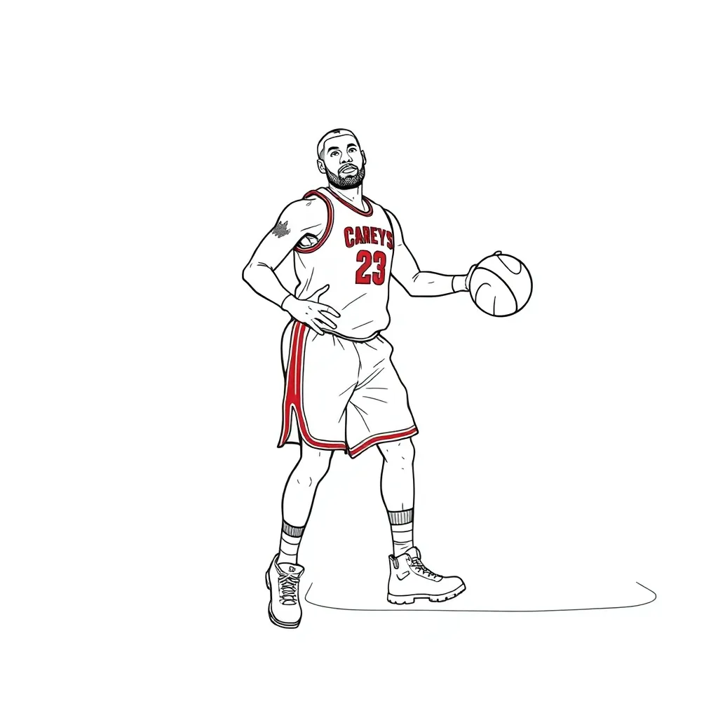 LeBron coloring page