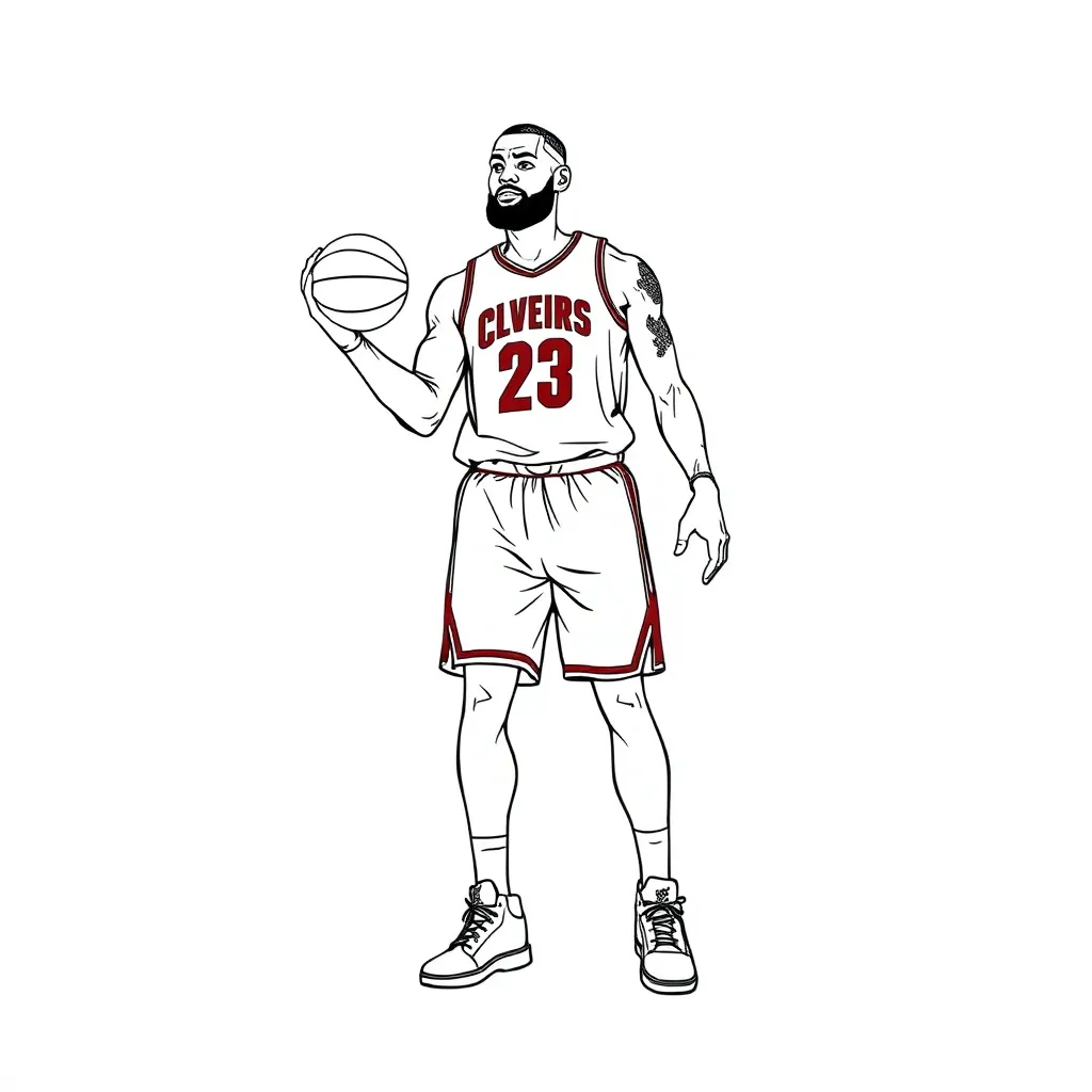 LeBron coloring page