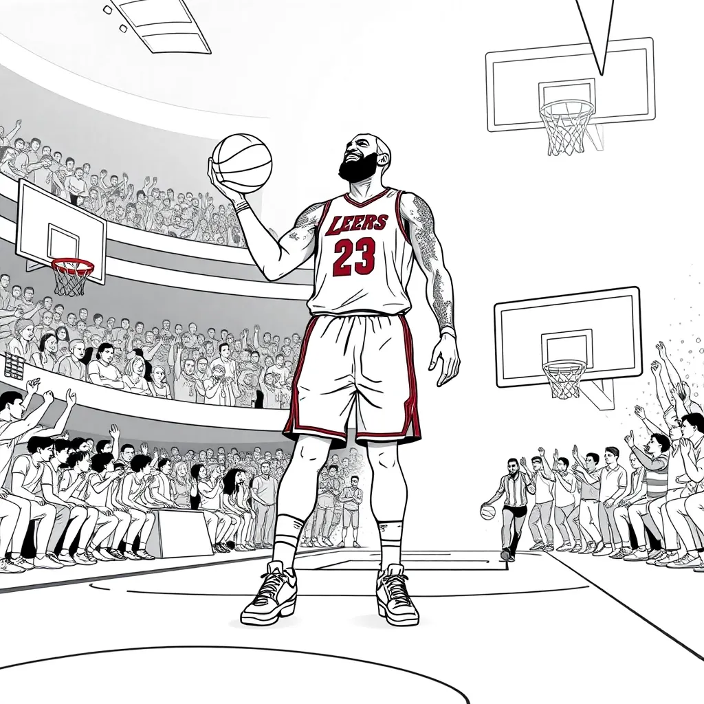 LeBron coloring page