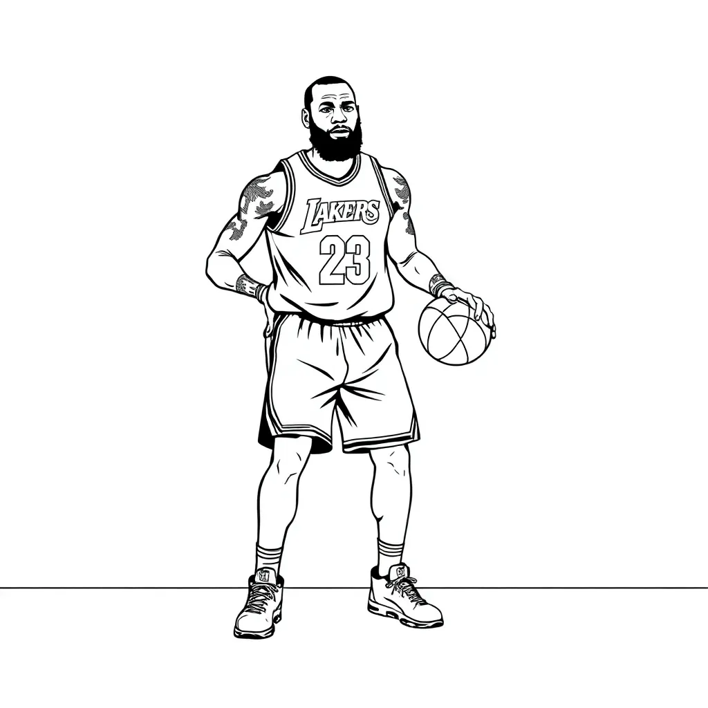 LeBron coloring page