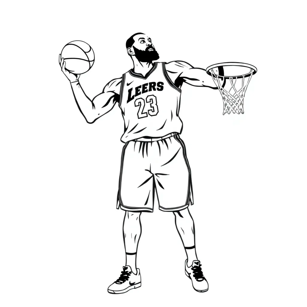 LeBron coloring page
