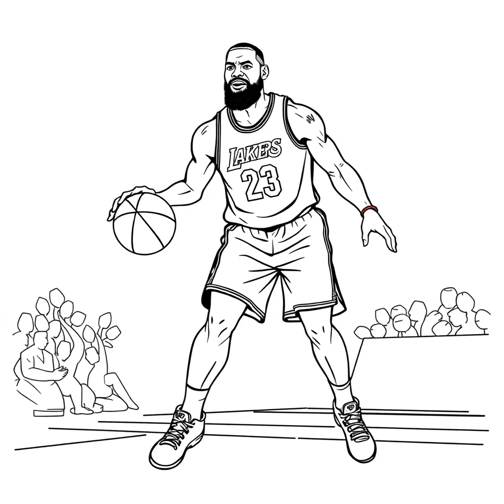 LeBron coloring page