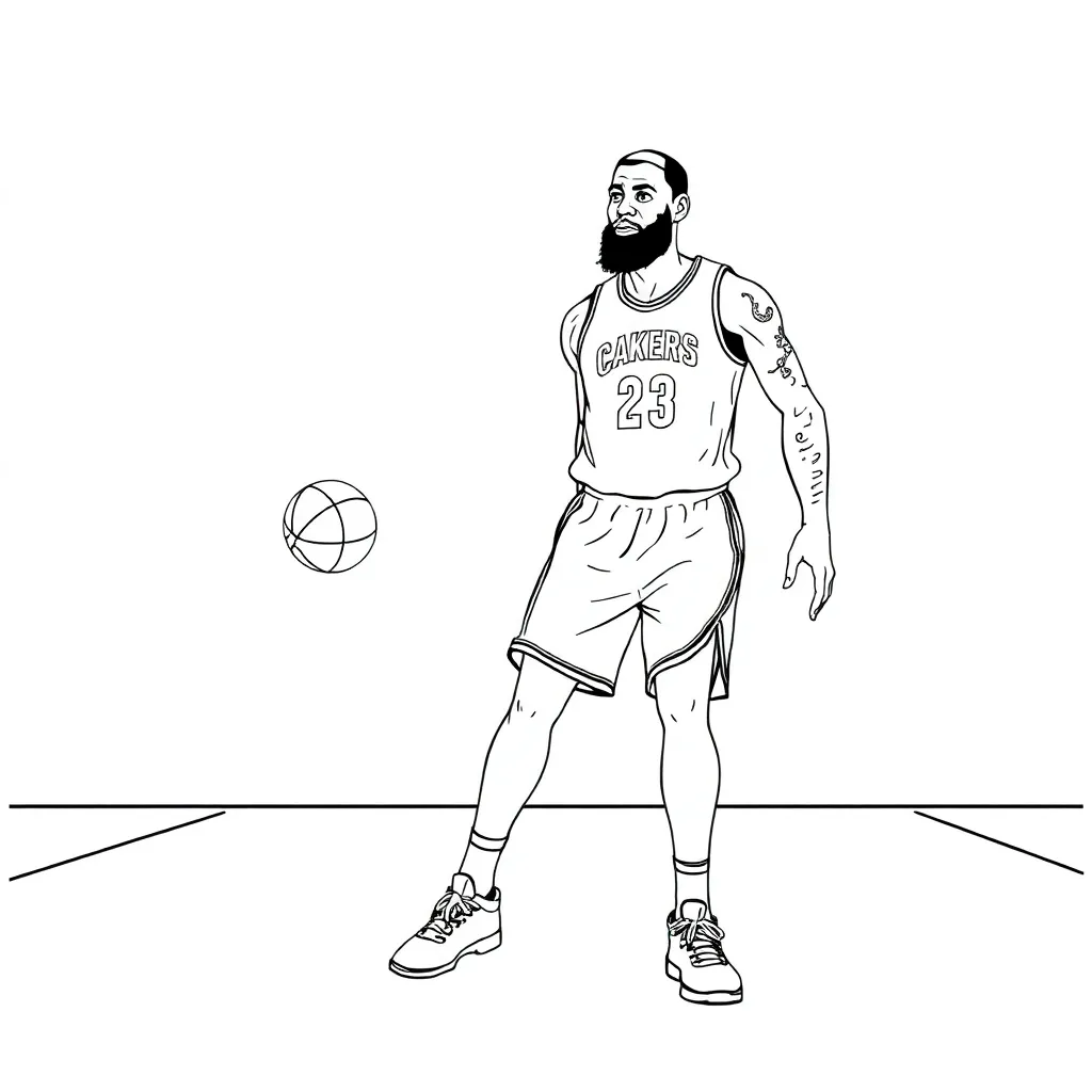 LeBron coloring page