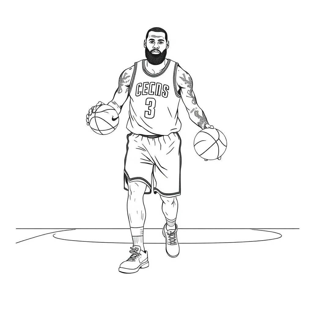 LeBron coloring page