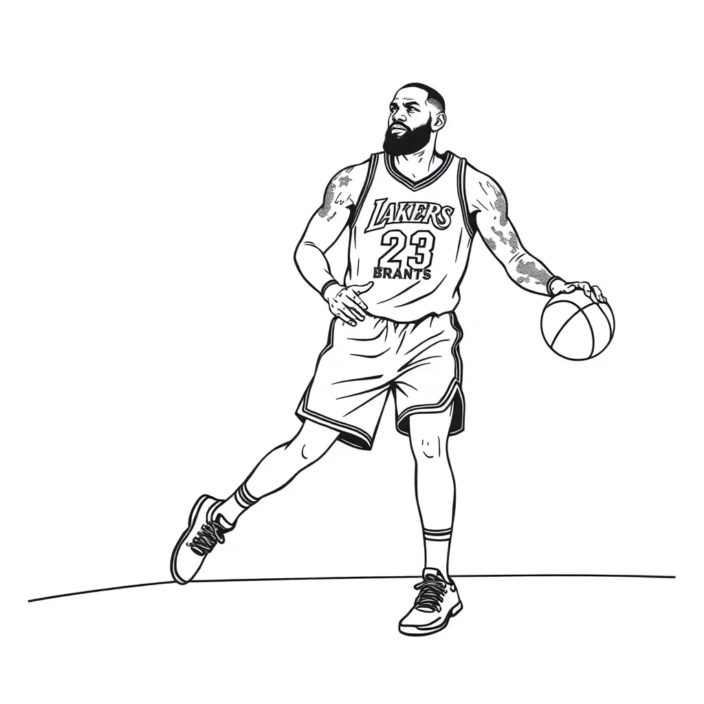 LeBron coloring page