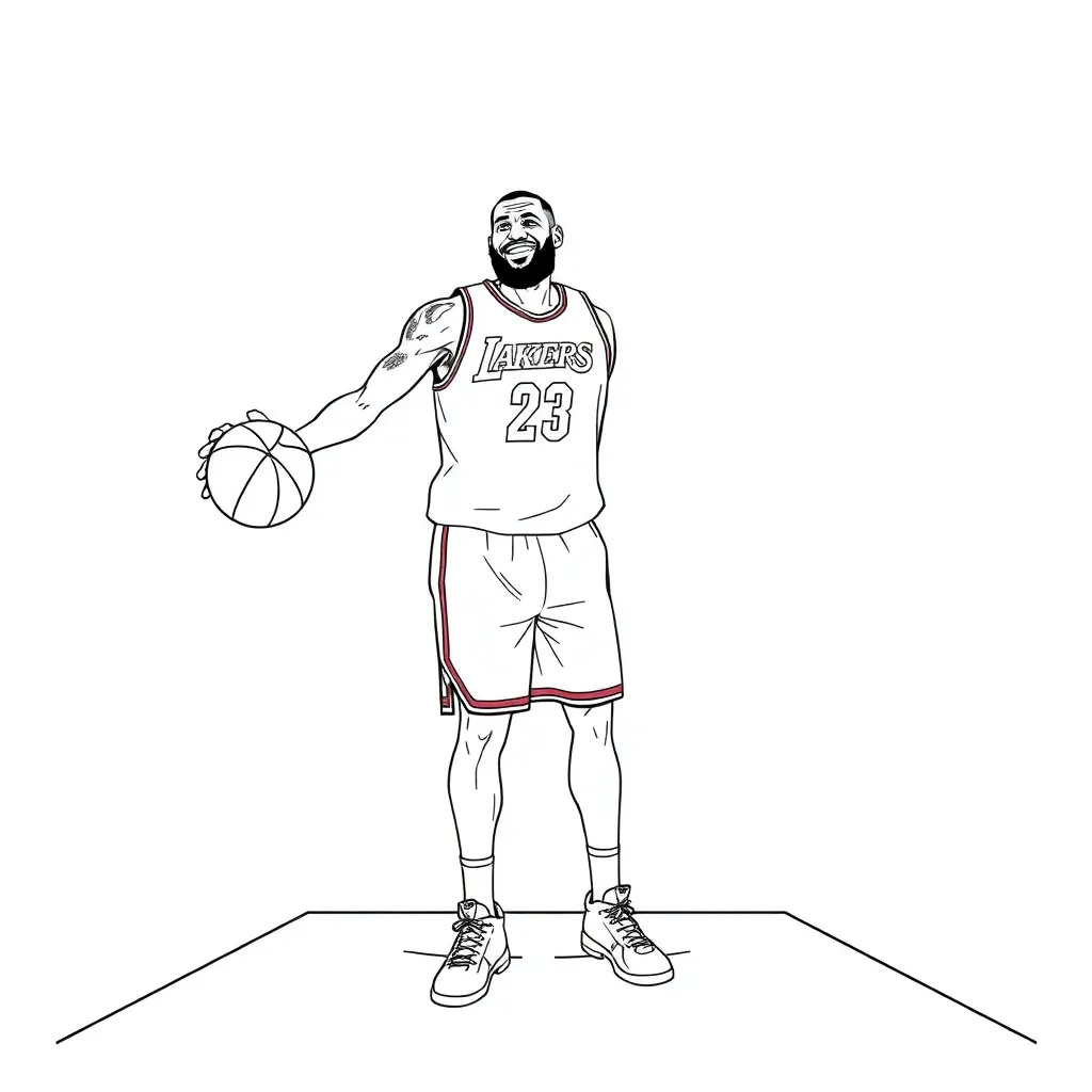 LeBron coloring page
