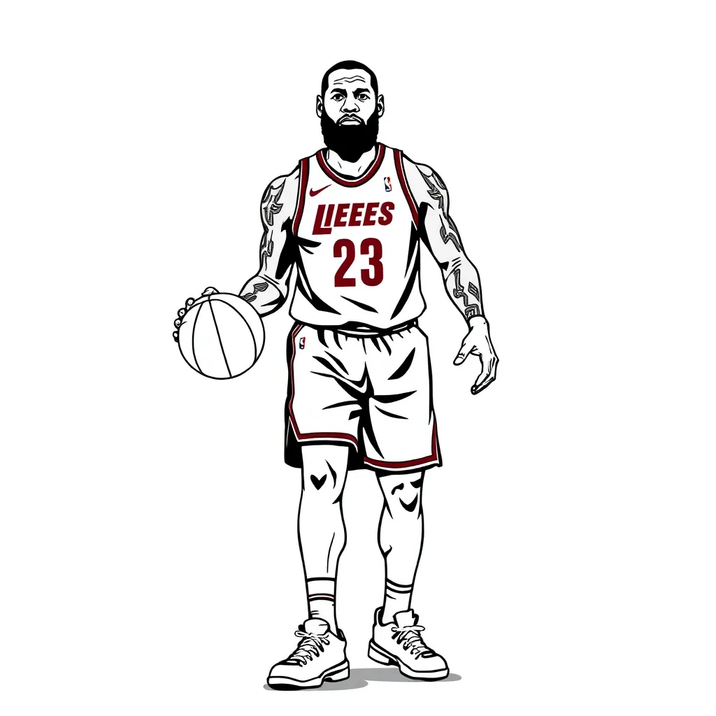LeBron coloring page
