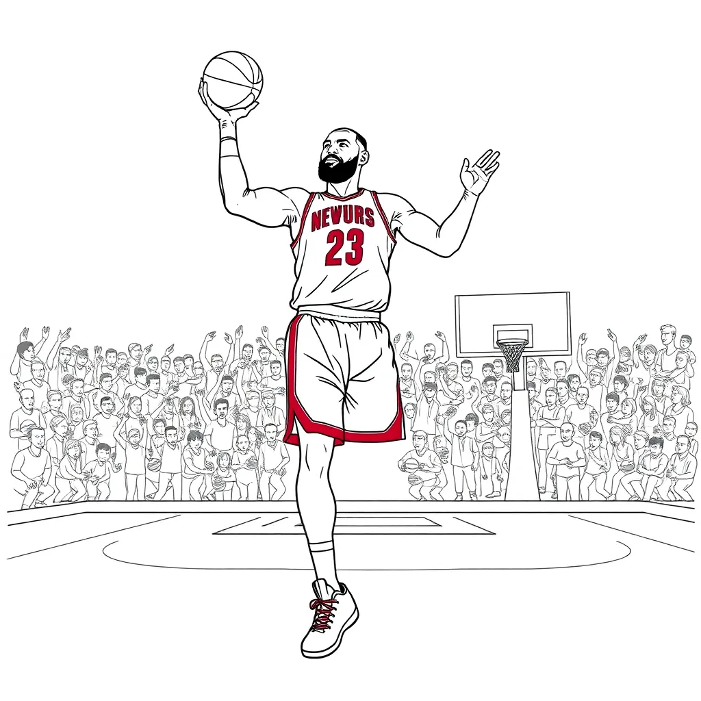 LeBron coloring page