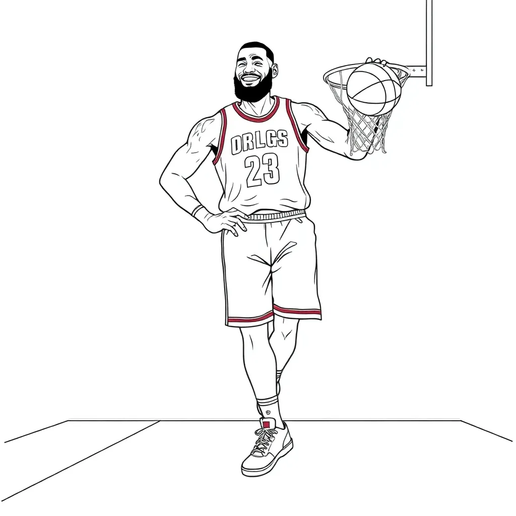 LeBron coloring page