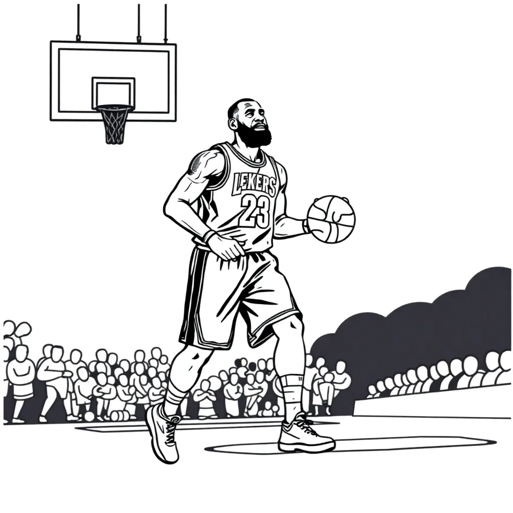 LeBron coloring page