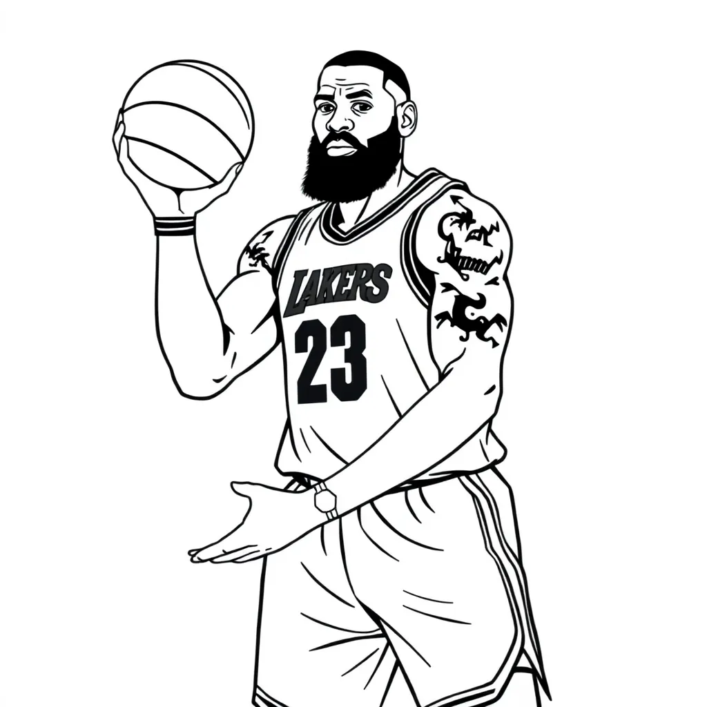 LeBron coloring page