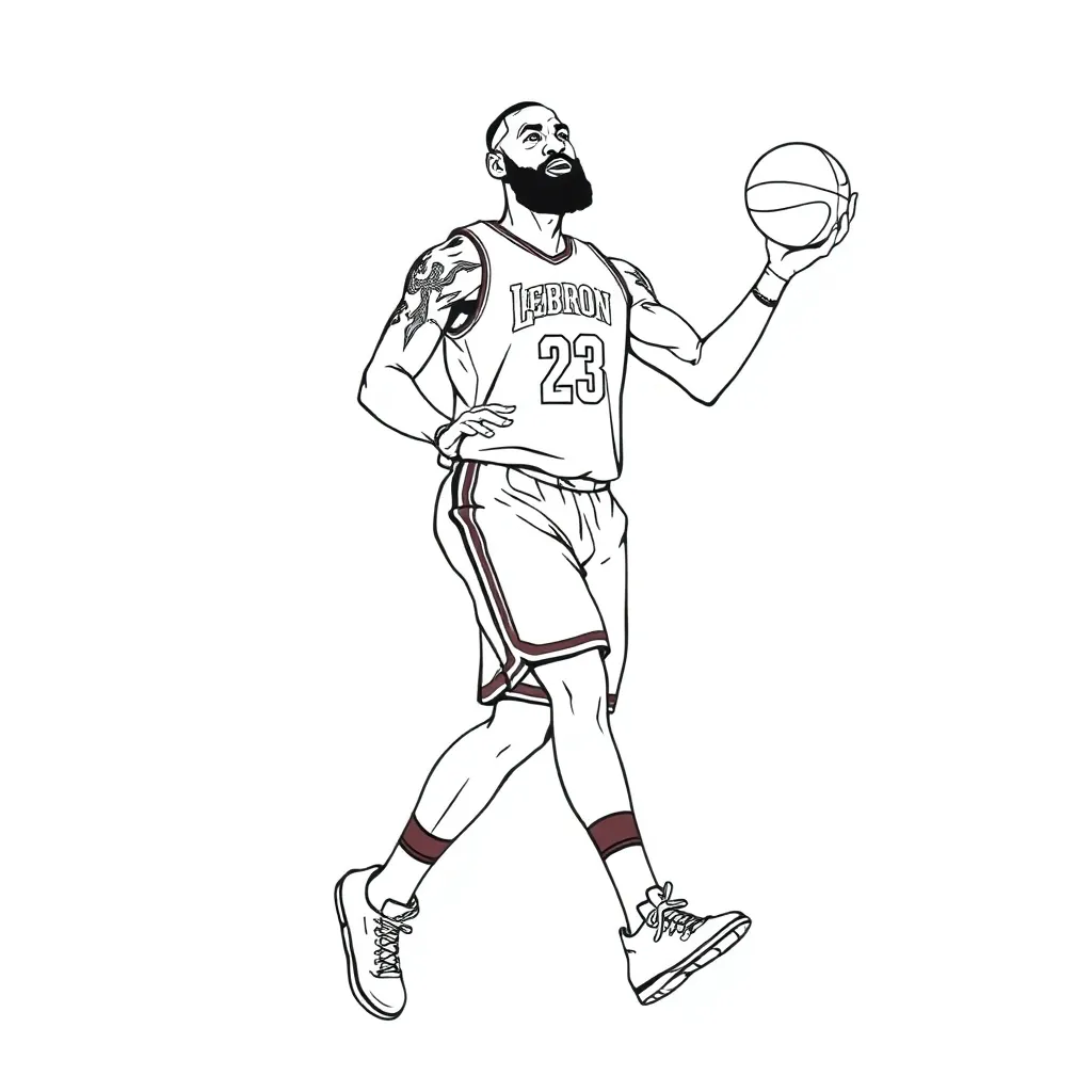 LeBron coloring page