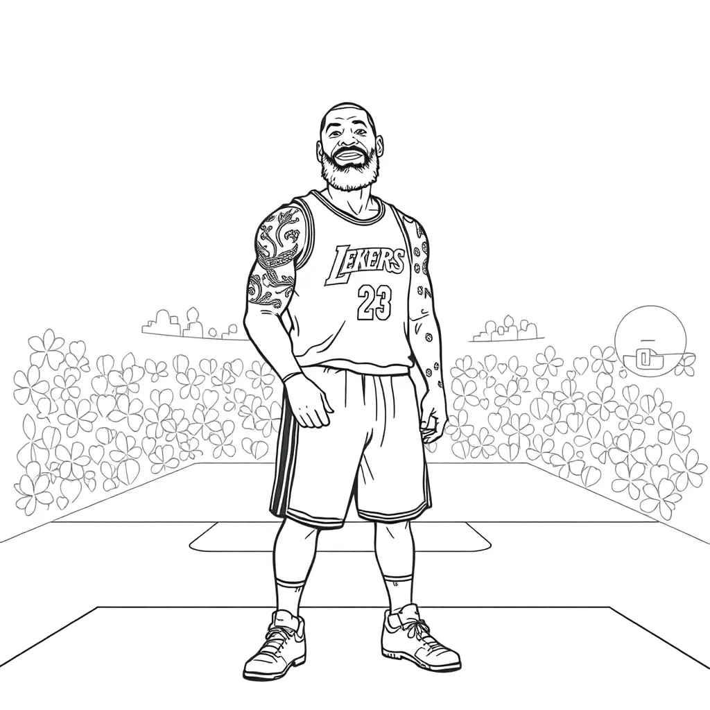LeBron coloring page
