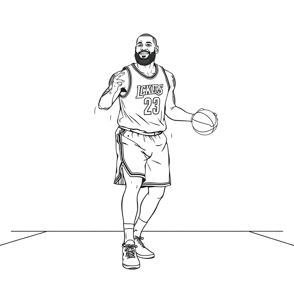 LeBron coloring page