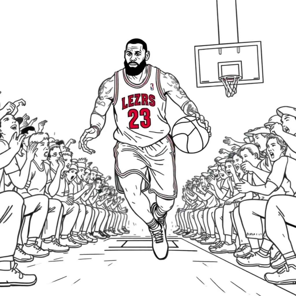 LeBron coloring page