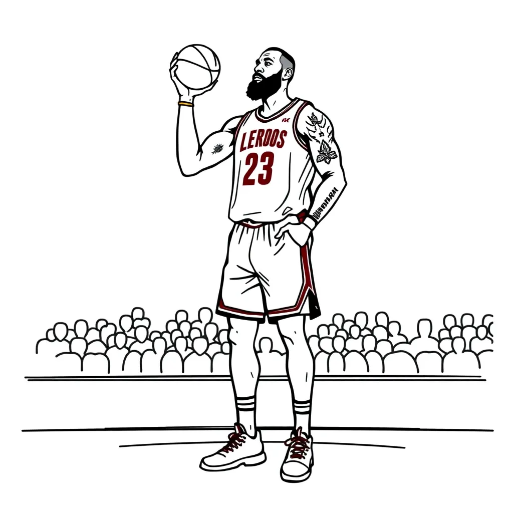 LeBron coloring page