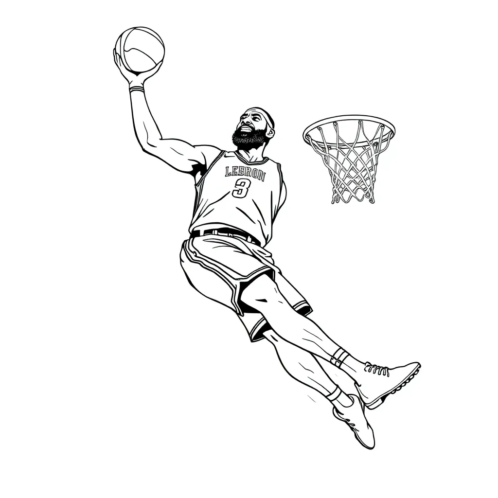 LeBron coloring page