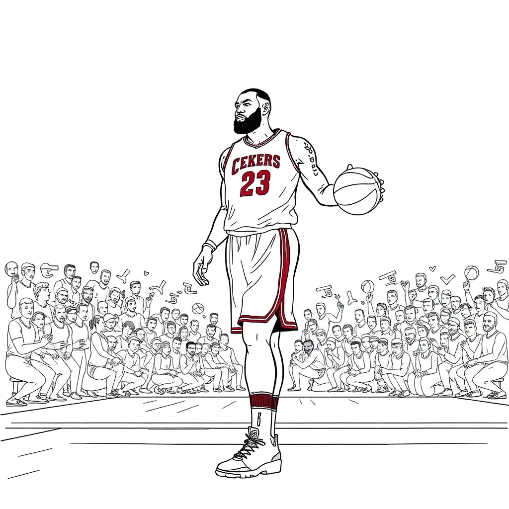 LeBron coloring page