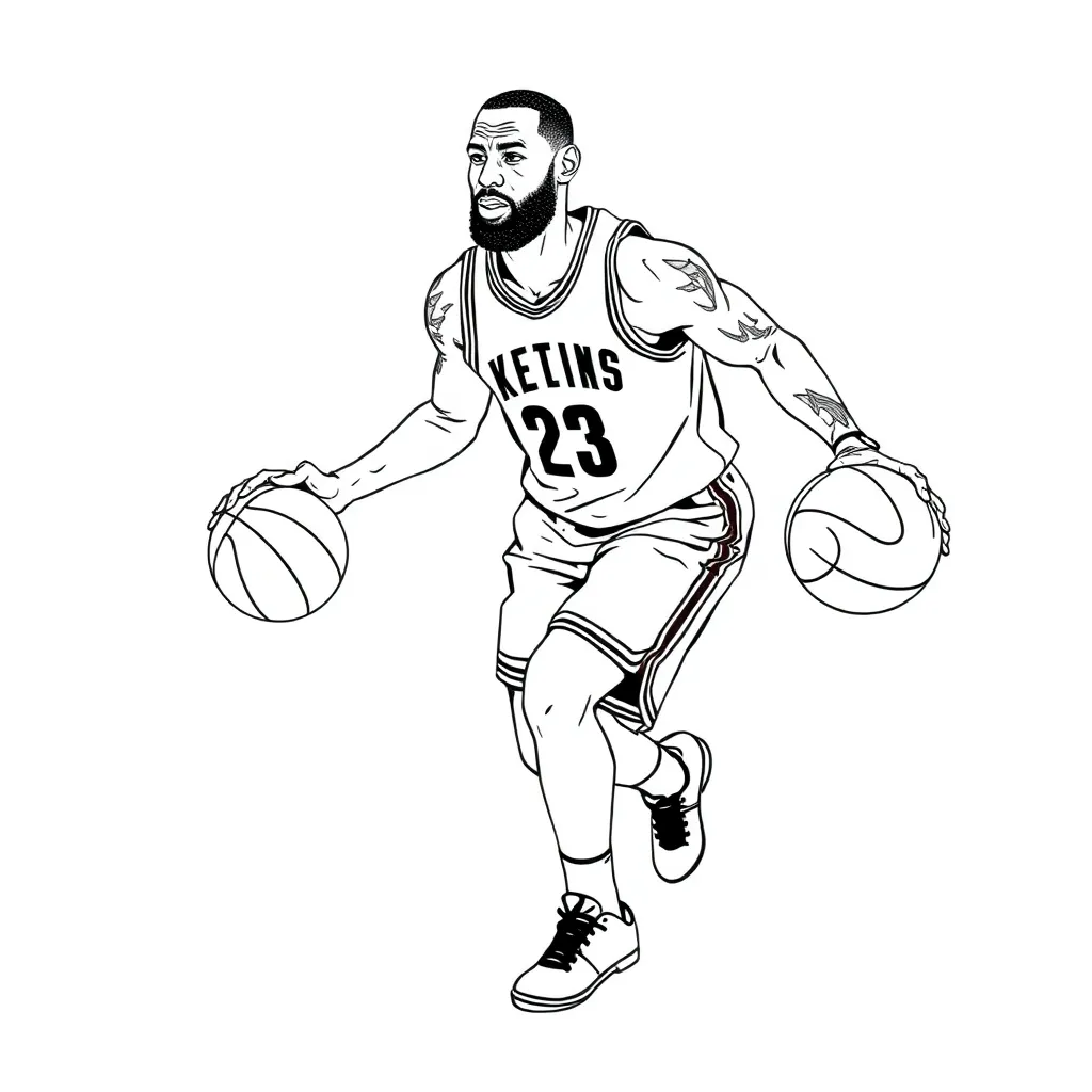 LeBron coloring page