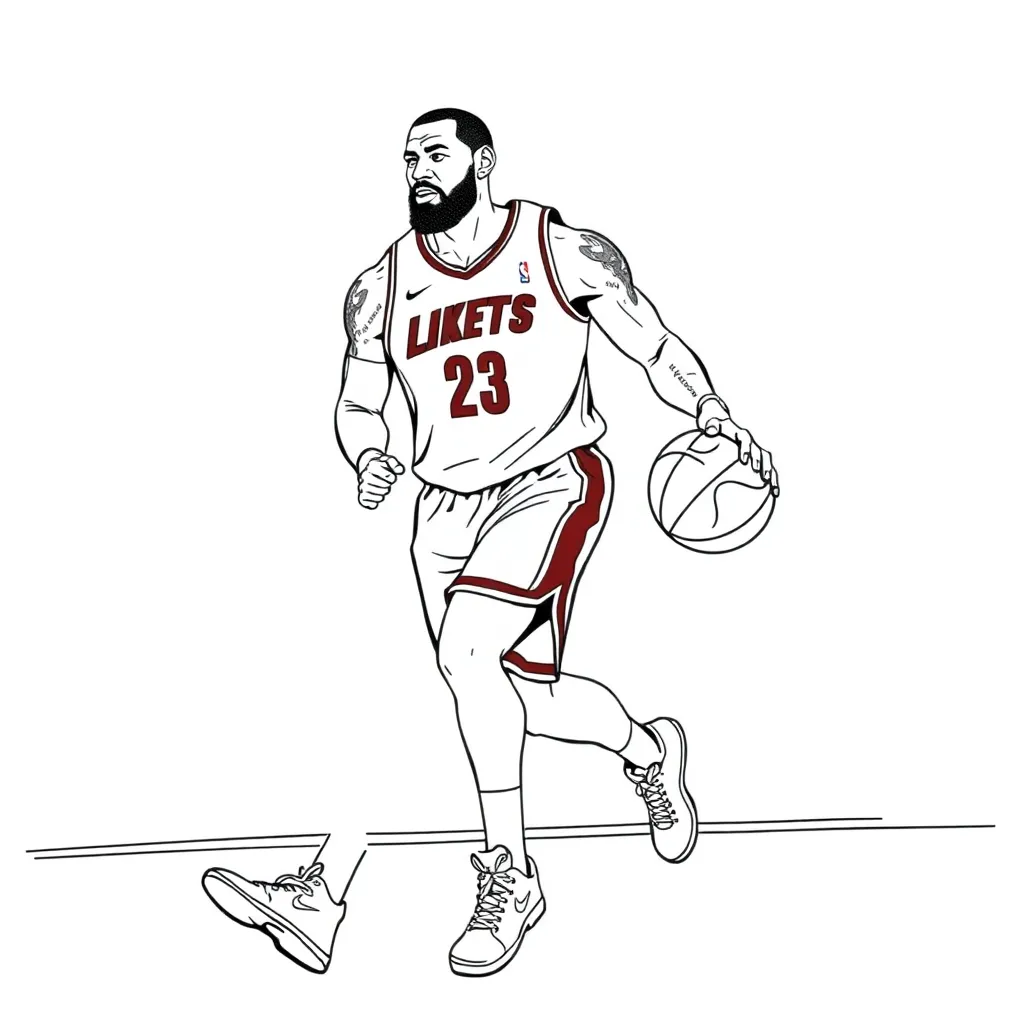 LeBron coloring page