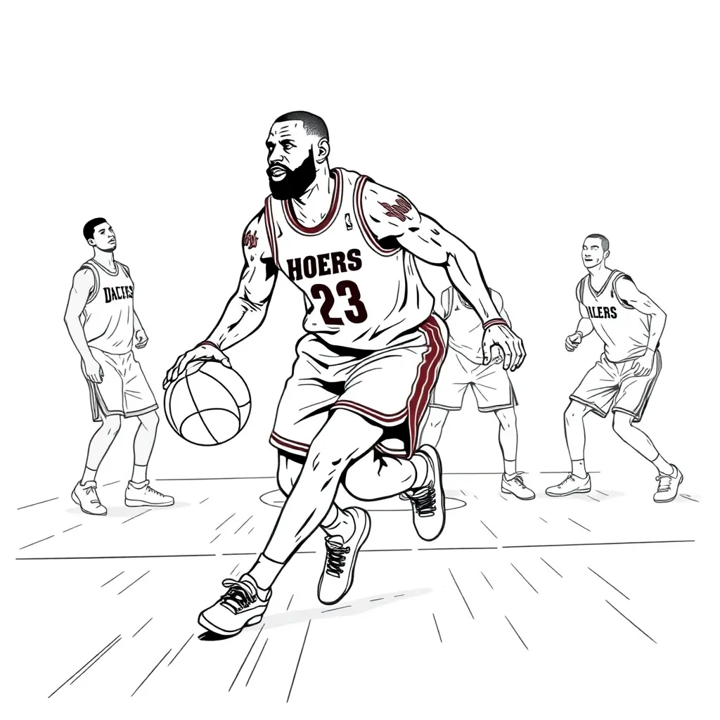 LeBron coloring page