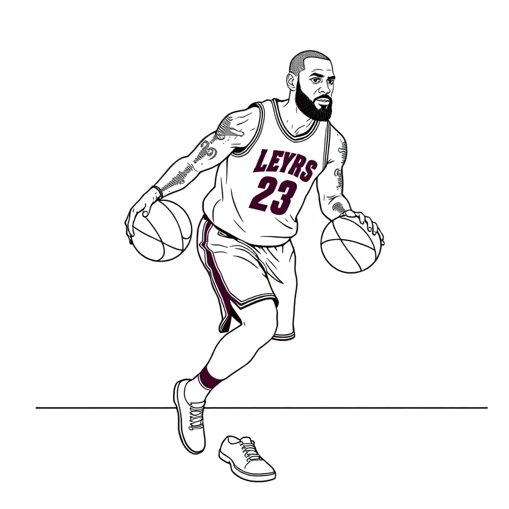 LeBron coloring page