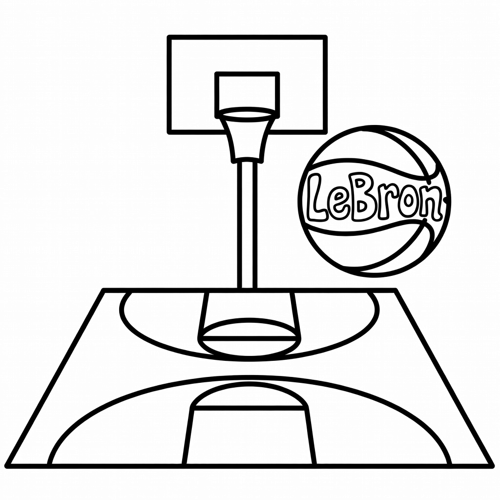 LeBron coloring page