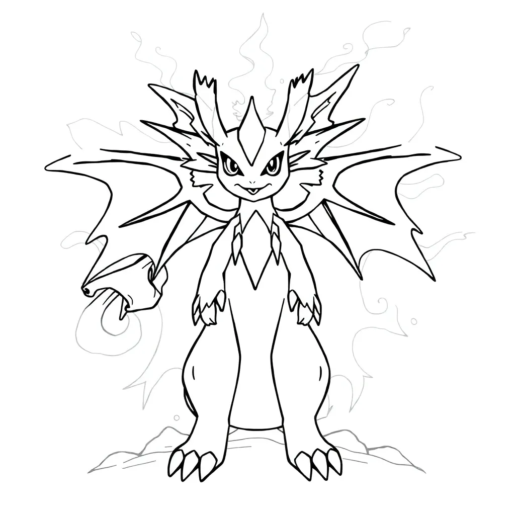 Legendary Pokemon coloring page
