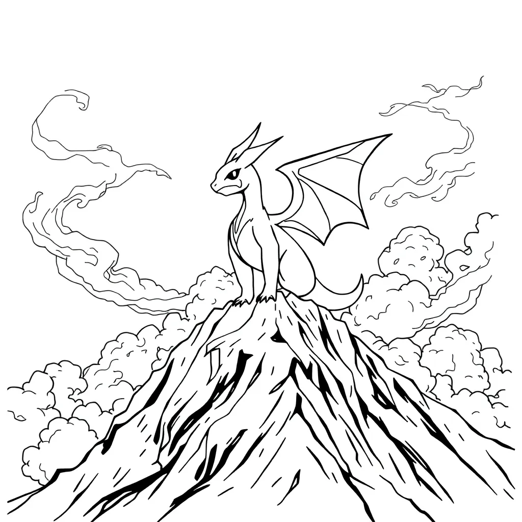 Legendary Pokemon coloring page