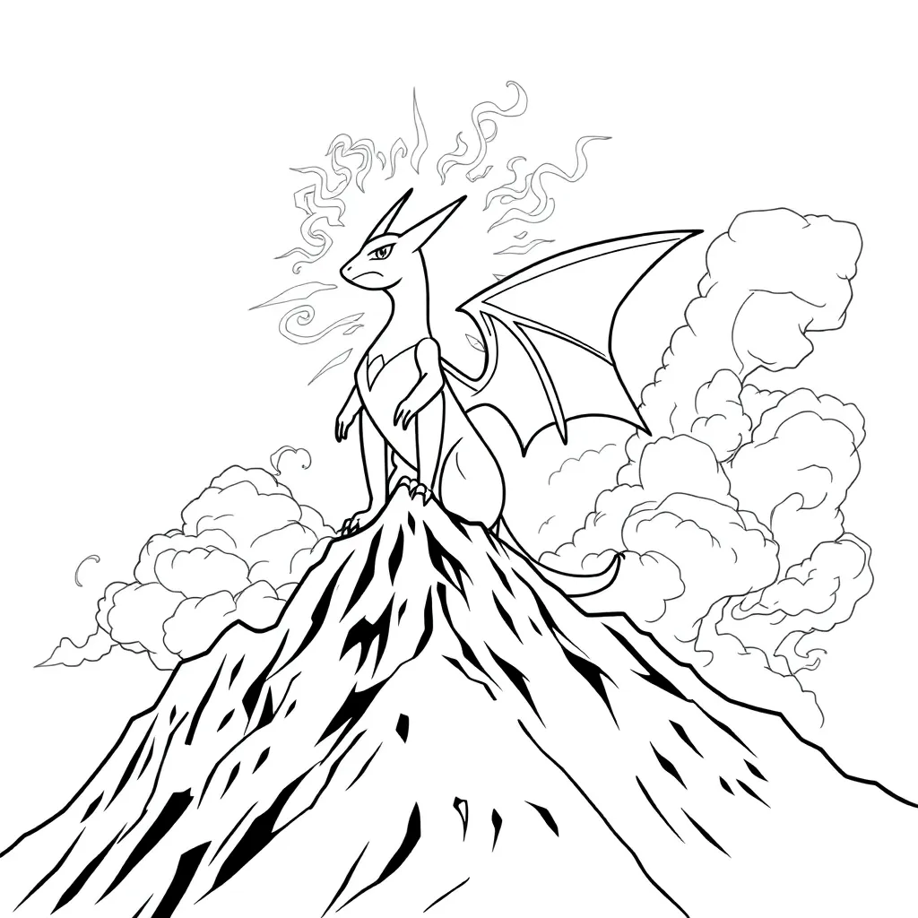 Legendary Pokemon coloring page