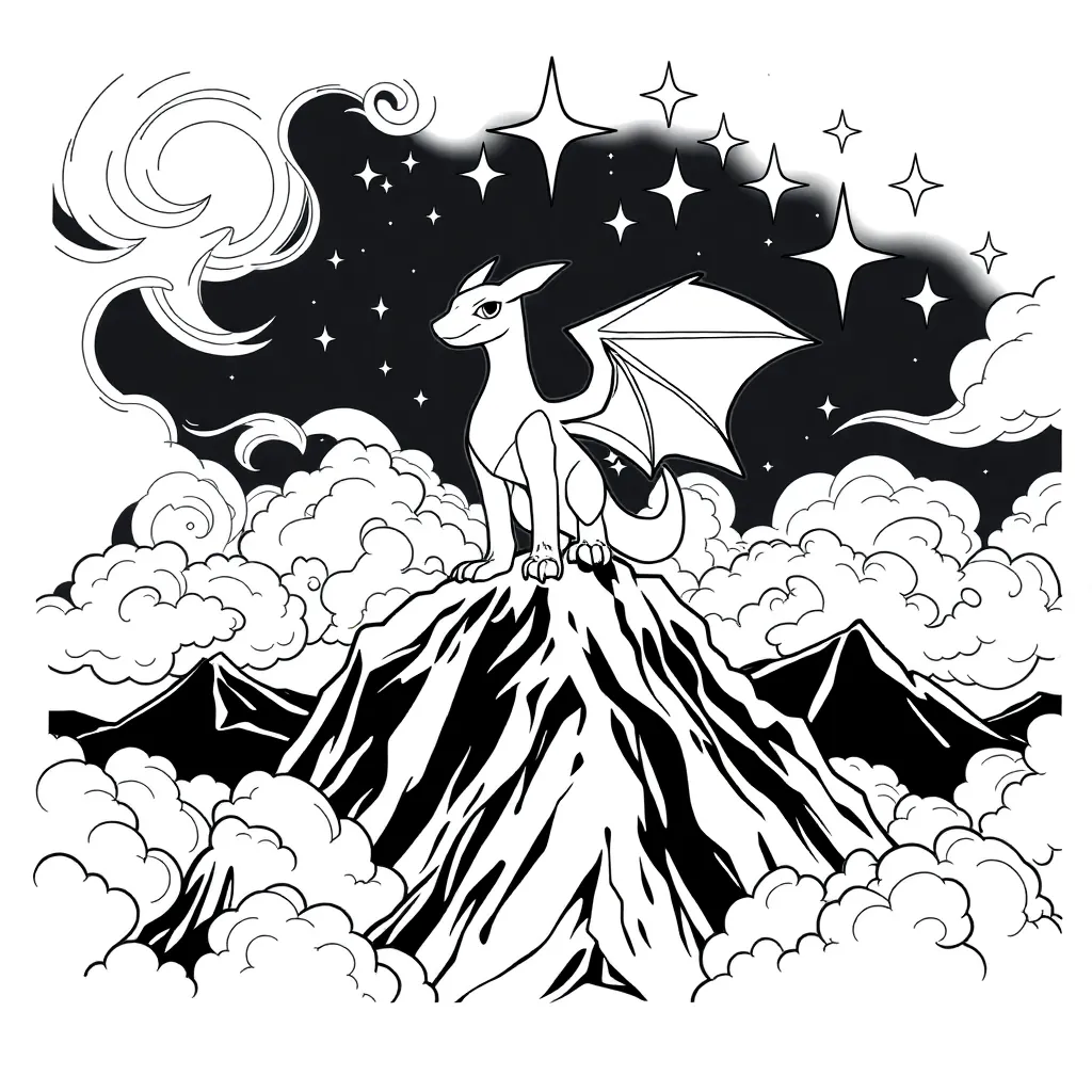 Legendary Pokemon coloring page