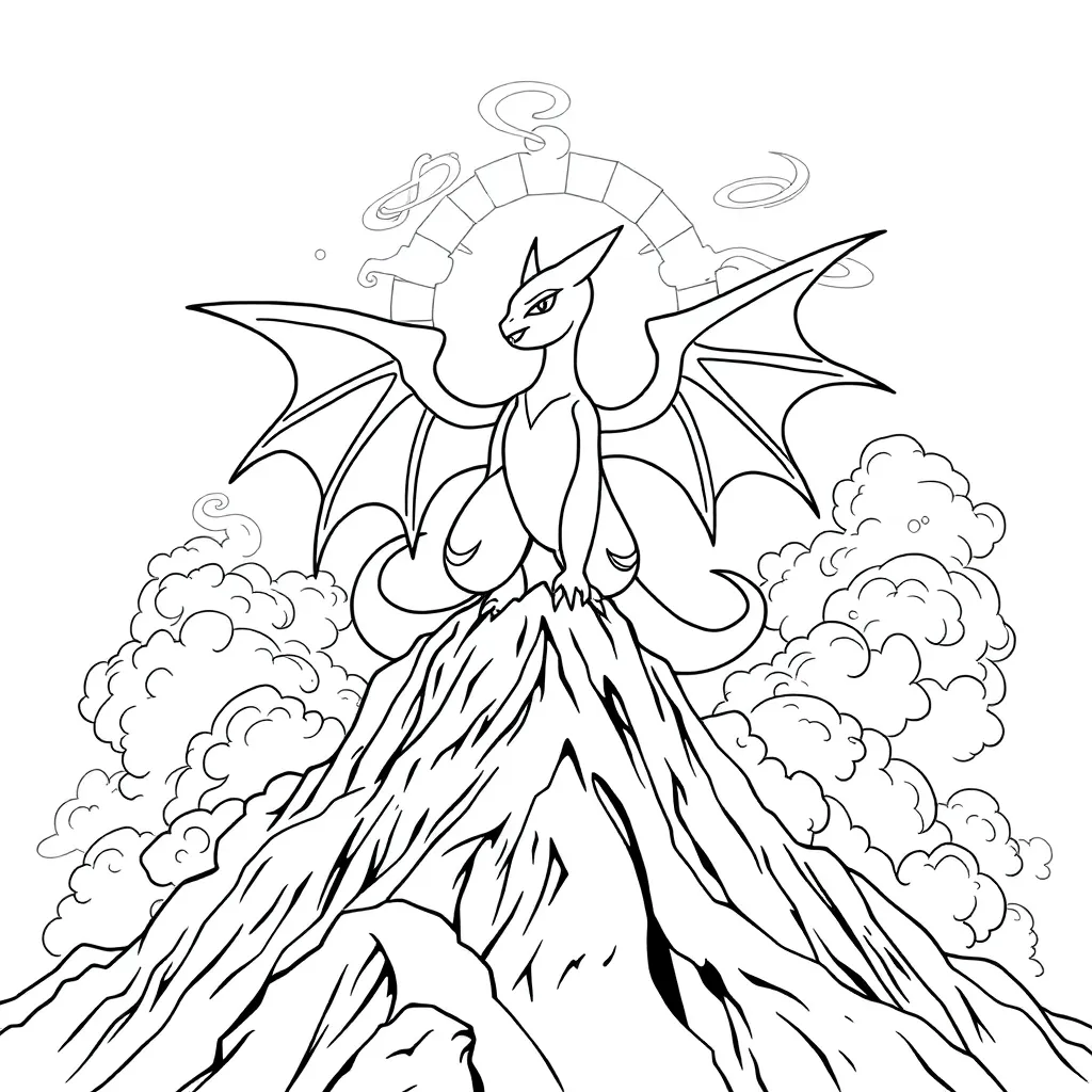 Legendary Pokemon coloring page