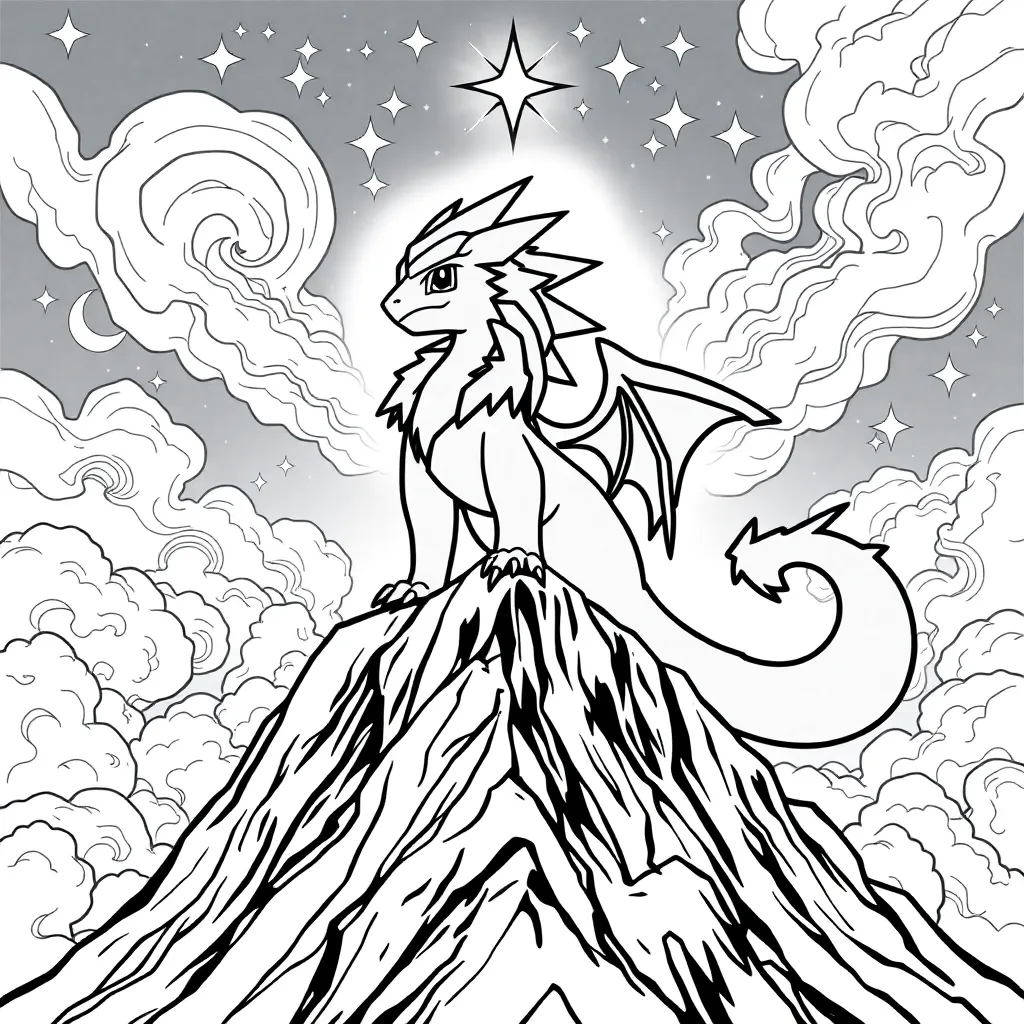 Legendary Pokemon coloring page