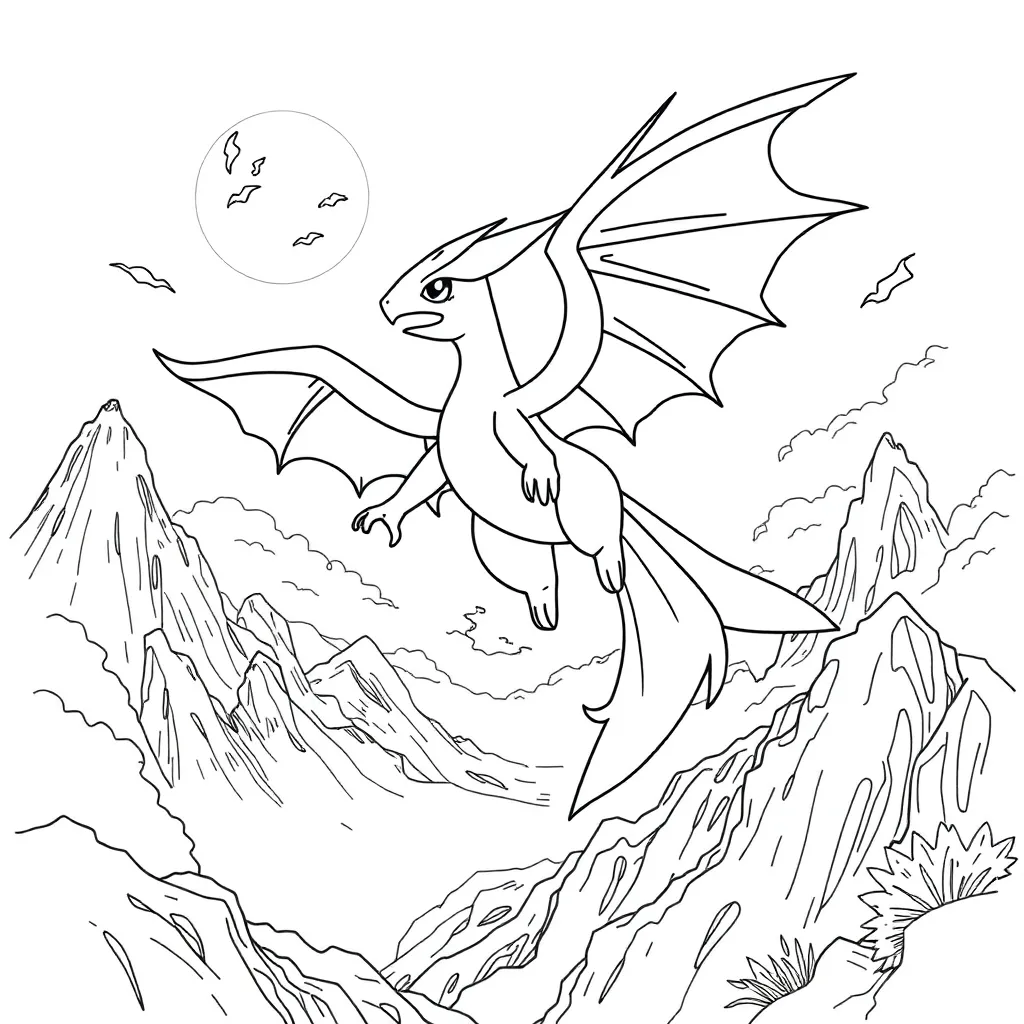 Legendary Pokemon coloring page