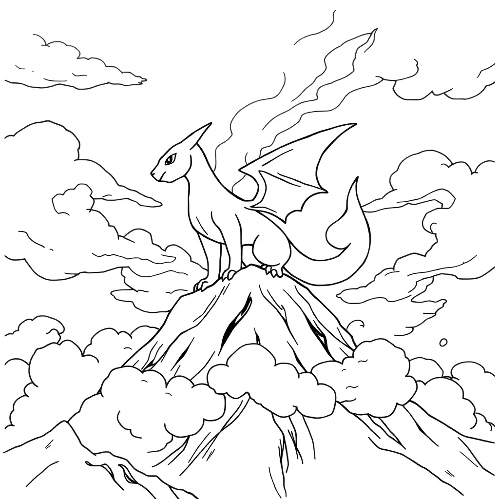 Legendary Pokemon coloring page