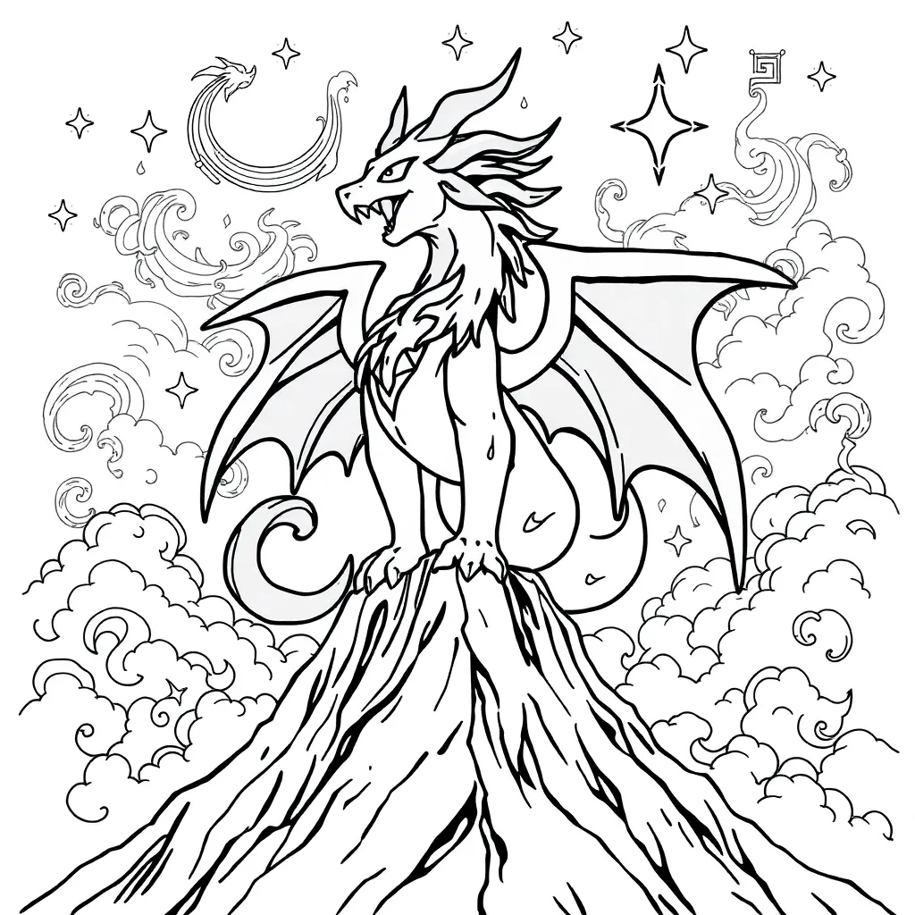 Legendary Pokemon coloring page