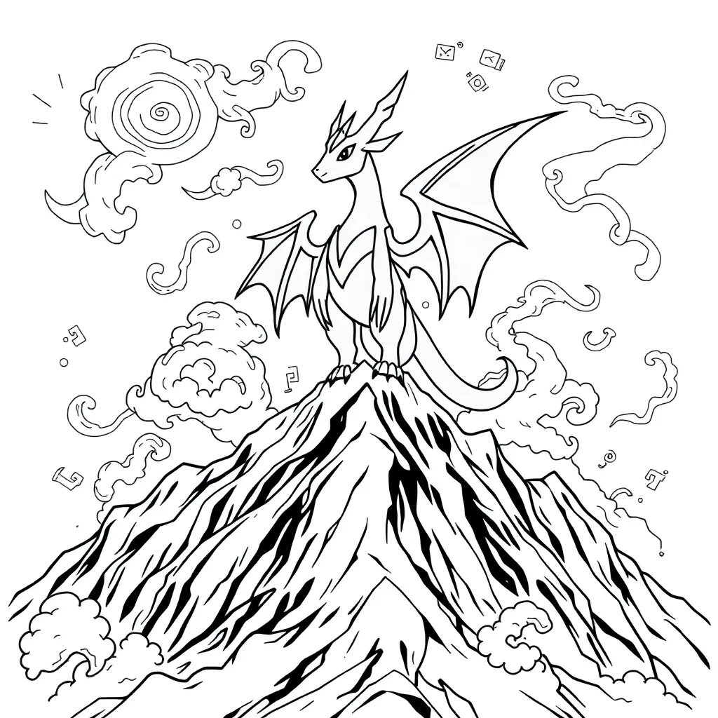 Legendary Pokemon coloring page