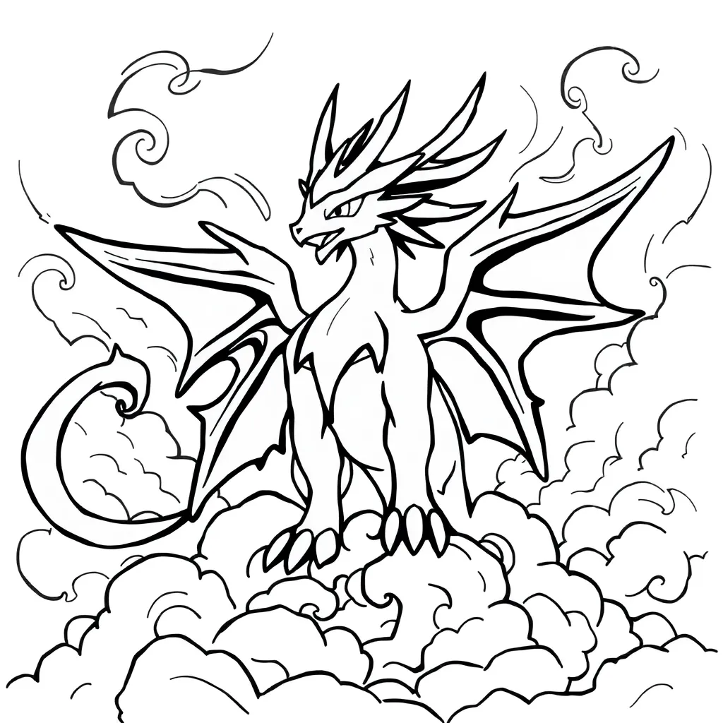 Legendary Pokemon coloring page