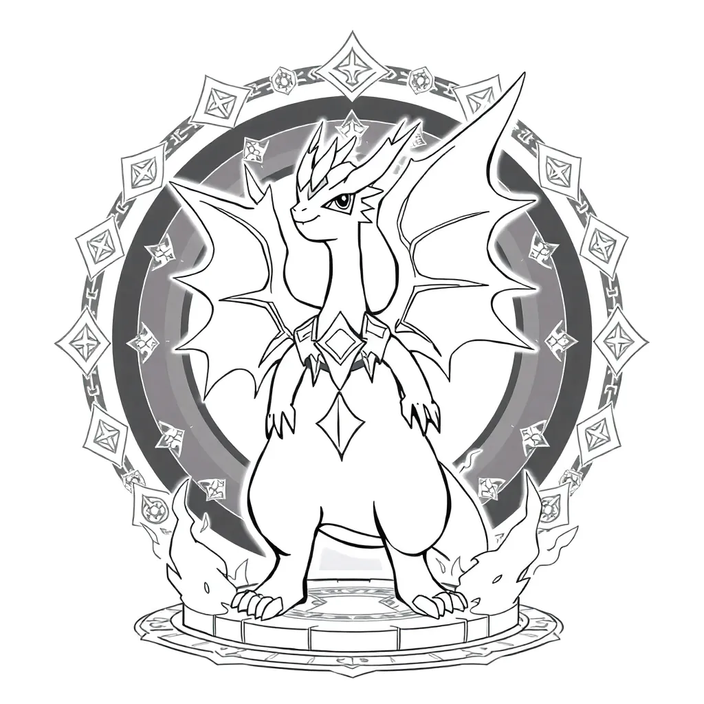 Legendary Pokemon coloring page