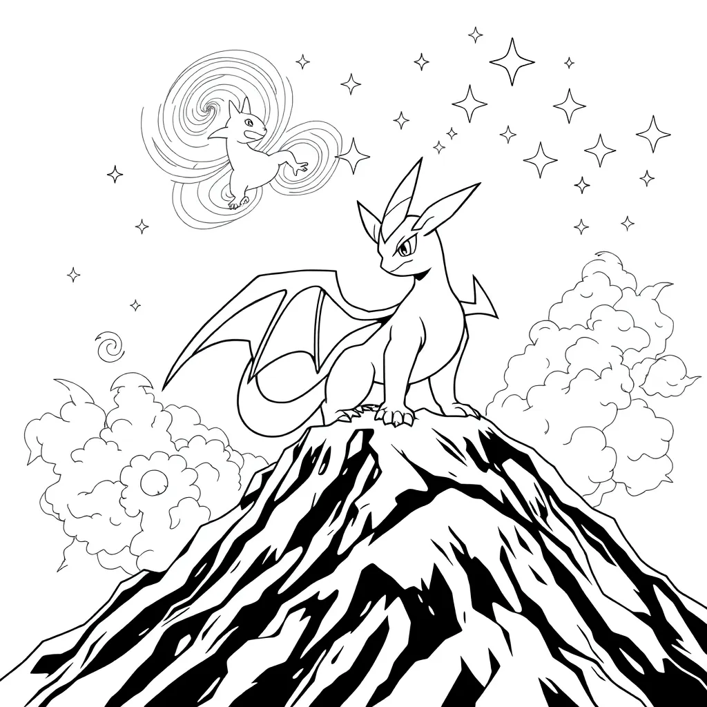 Legendary Pokemon coloring page
