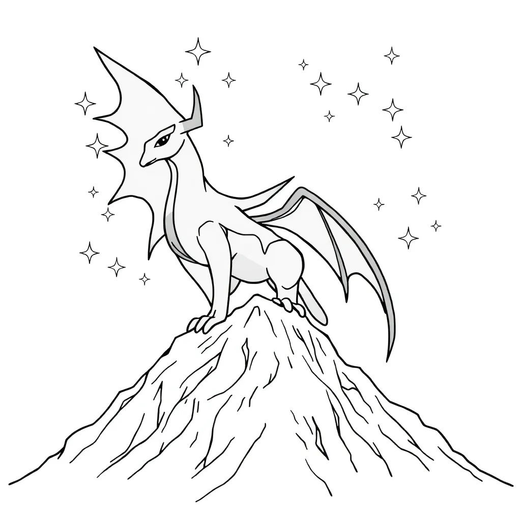 Legendary Pokemon coloring page