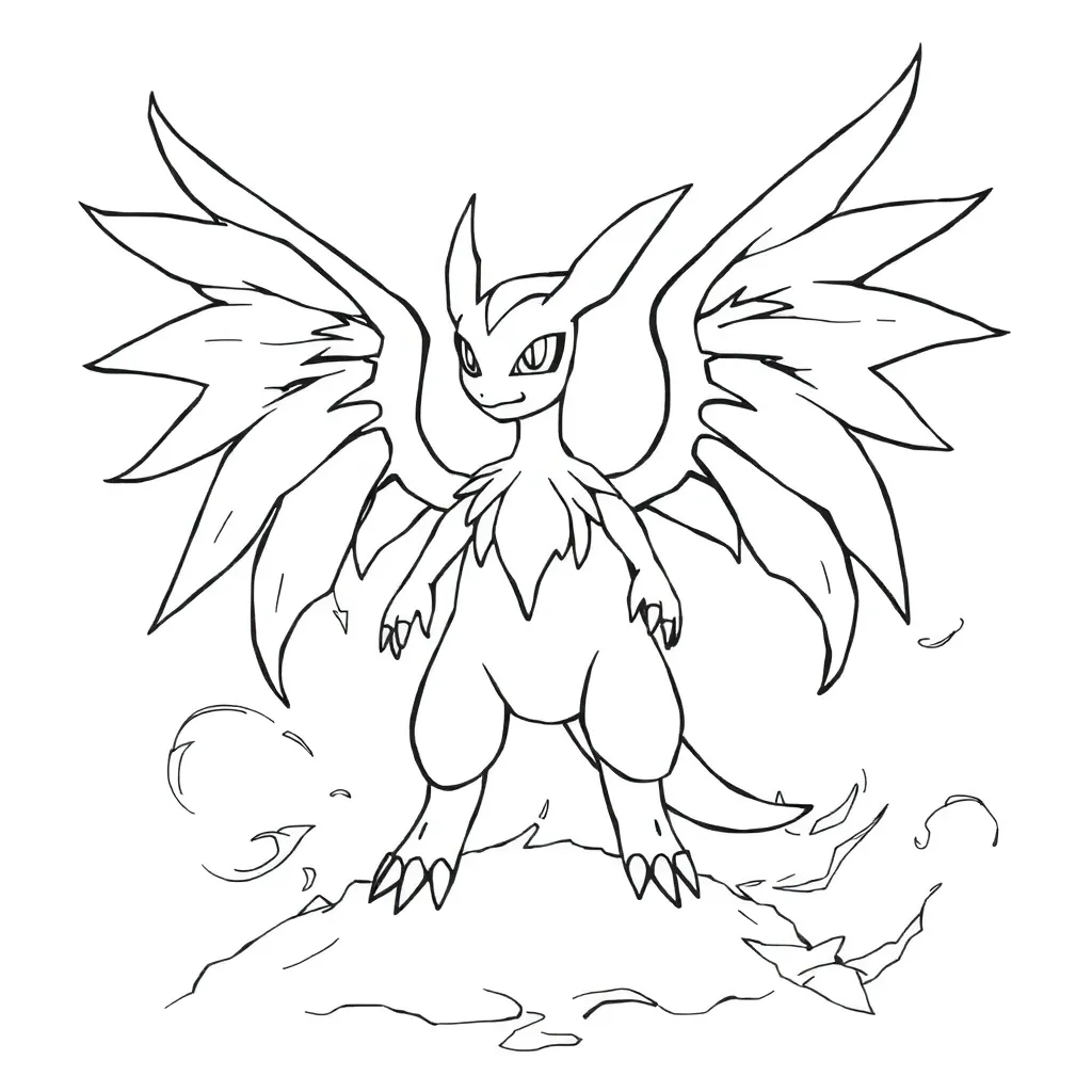 Legendary Pokemon coloring page