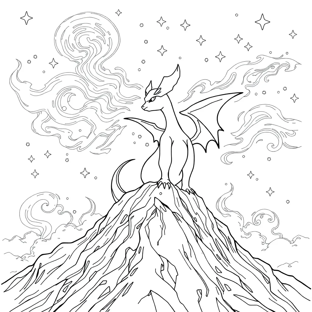 Legendary Pokemon coloring page