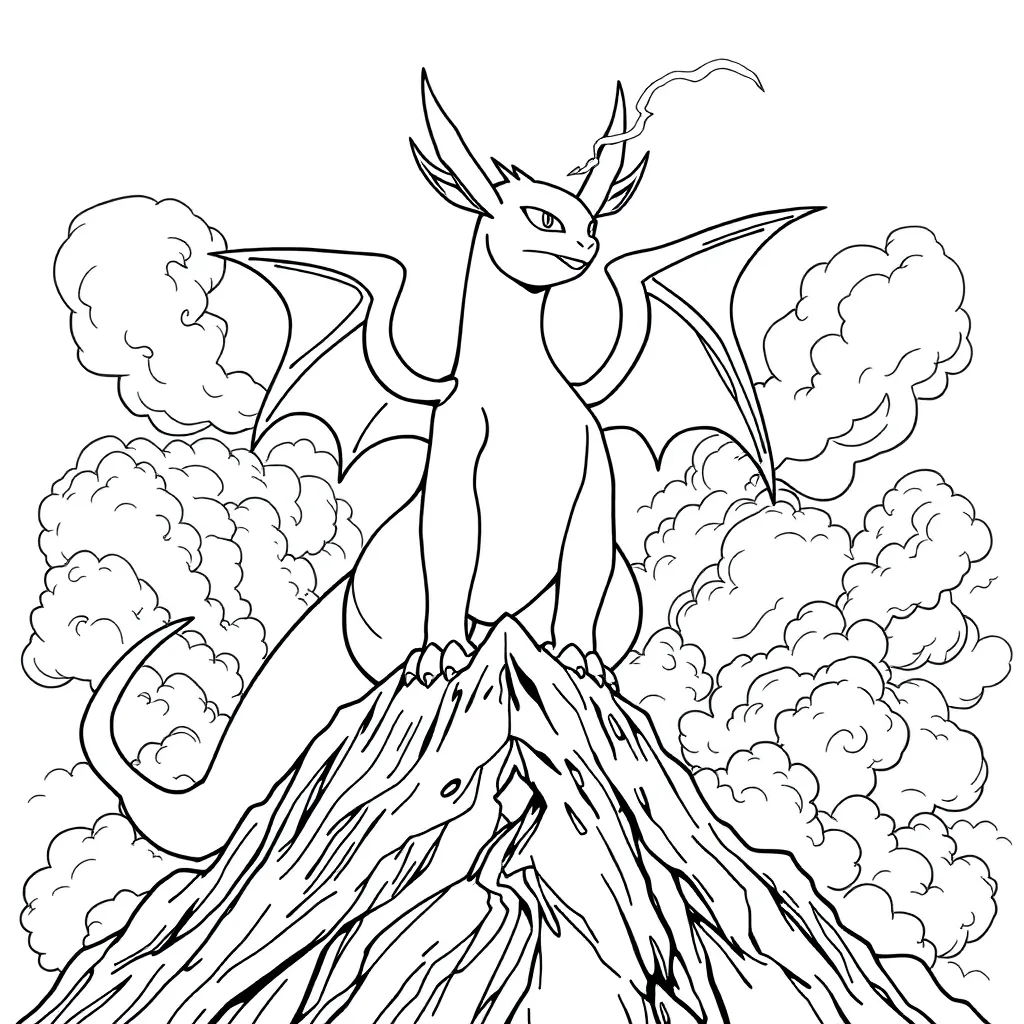 Legendary Pokemon coloring page