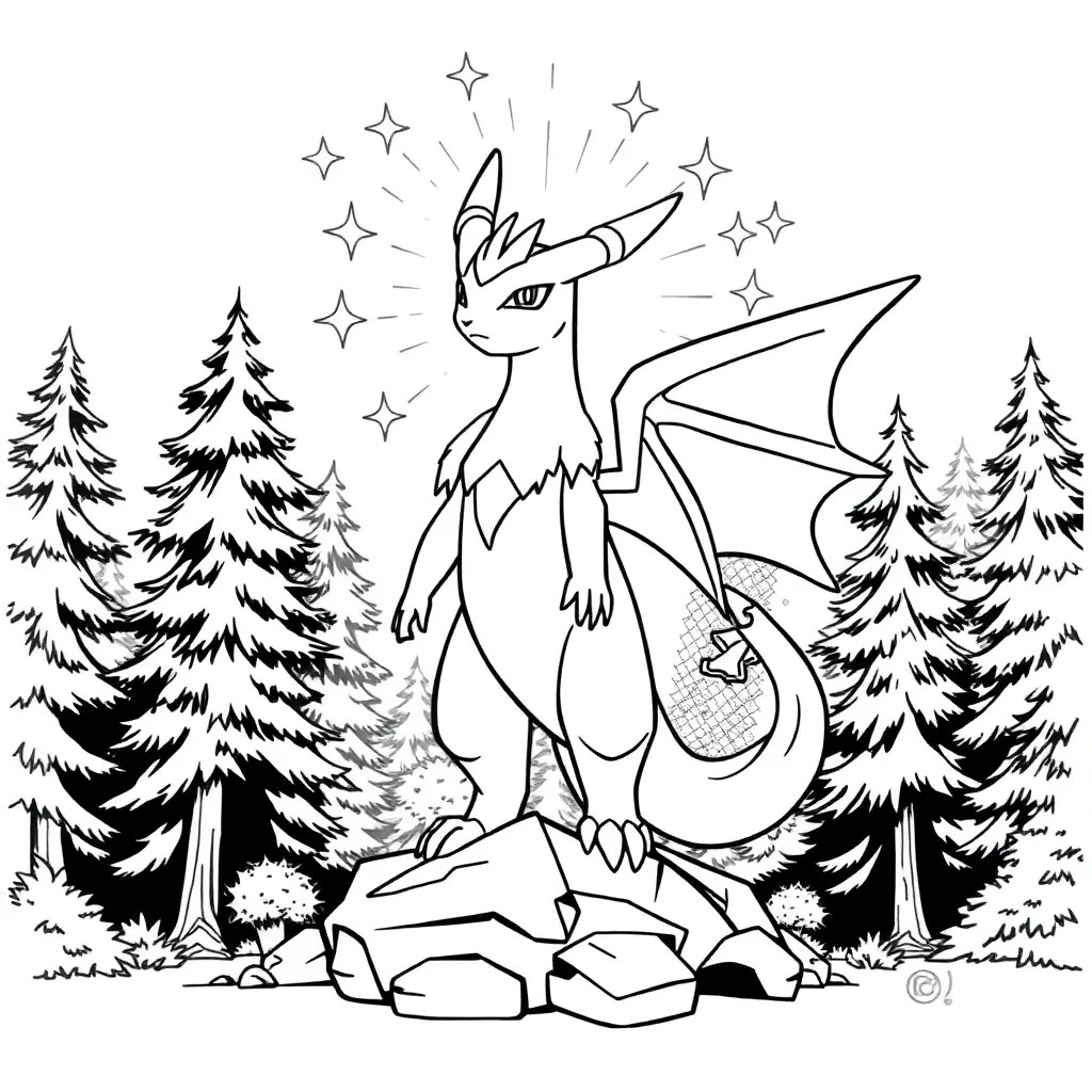 Legendary Pokemon coloring page