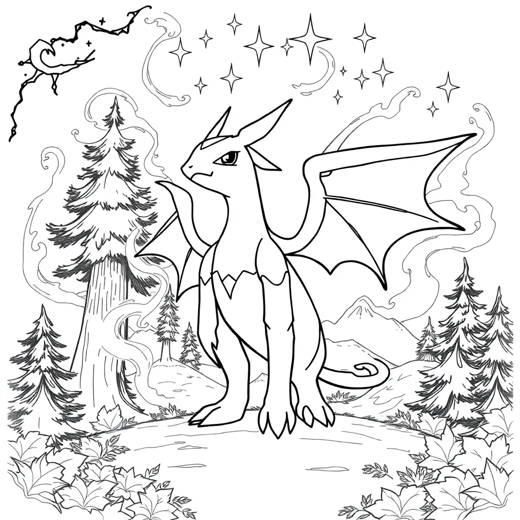 Legendary Pokemon coloring page